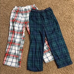 Tommy Hilfiger Kids Plaid Pajama Bottoms set of two - Red and Green